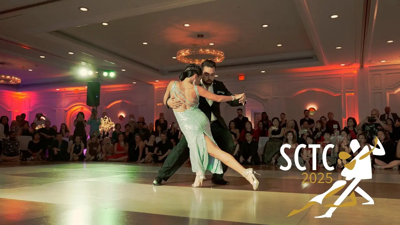 Video thumbnail for Clarisa Aragon & Jonathan Saavedra performing to "Bochinche" at the 2025 SoCal Tango Championship