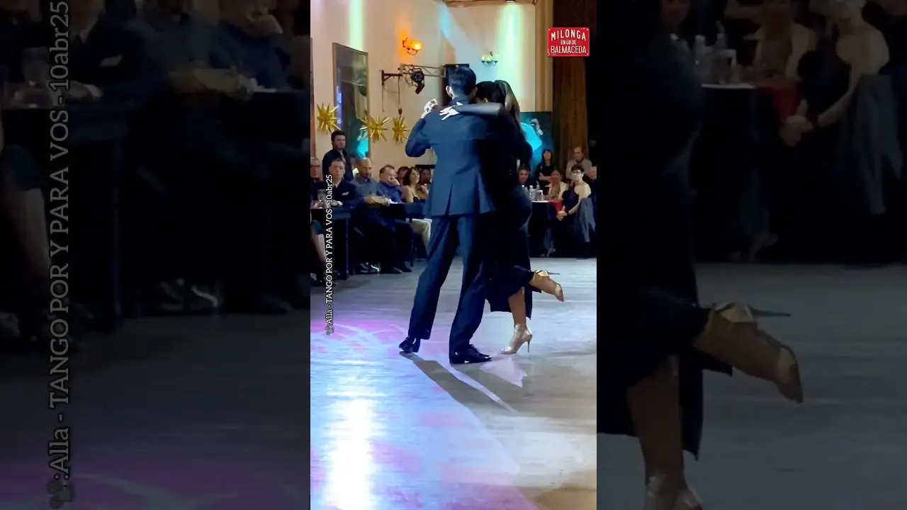 Video thumbnail for Reel 2 A unos ojos (Troilo) Mariel Filadoro y Yumar Zambrano. En lo de Balmaceda Milonga 10abr25