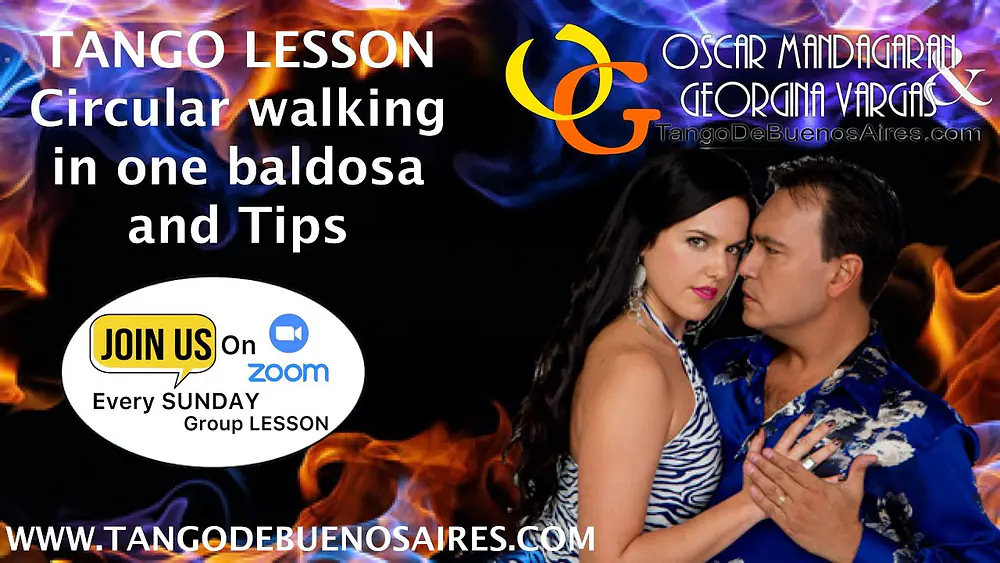 Video thumbnail for #TANGO LESSON Circular walking in one baldosa and Tips Georgina Vargas & Oscar Mandagaran