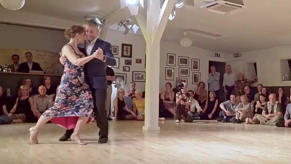 Video thumbnail for Bryndis Halldorsdottir & Hany Hadaya dancing Pobre Flor at the Goodbye Milonga at M2tango Studio.