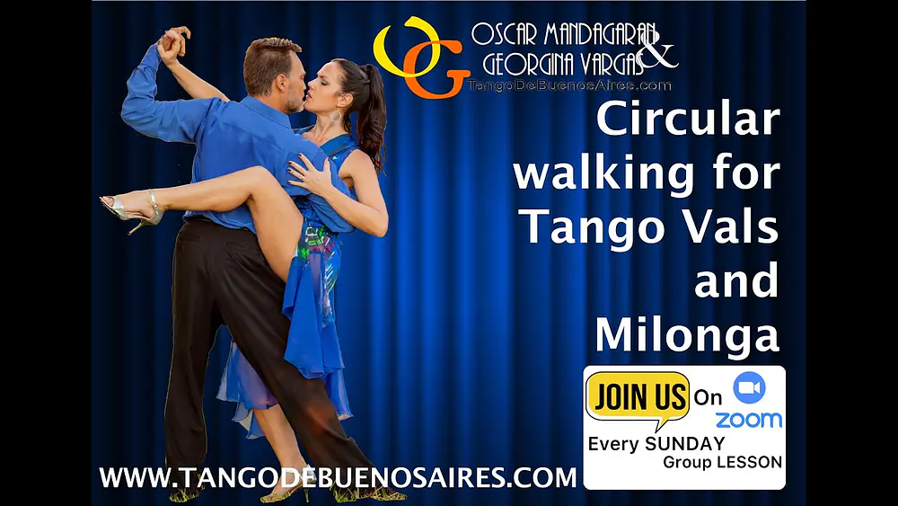 Video thumbnail for Circular walking for #Tango Vals and Milonga Georgina Vargas Oscar Mandagaran TangoDeBuenosAires