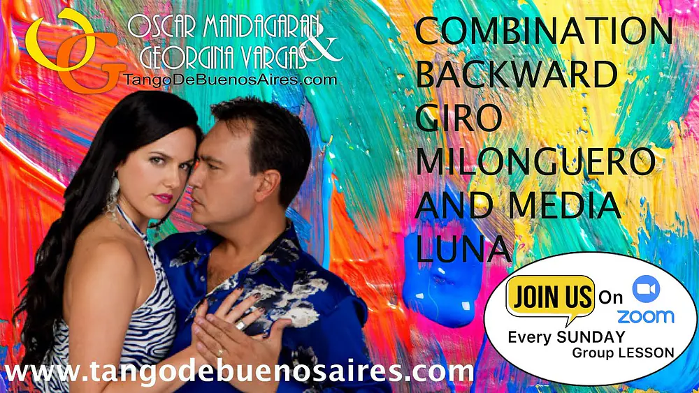 Video thumbnail for Step combination #Backwards Giro #Milonguero and Media Luna by Georgina Vargas & Oscar Mandagaran