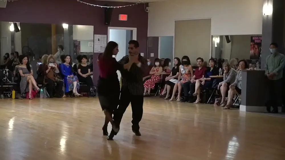 Video thumbnail for Juan David Bedoya & Analia Centurion "Addams Family" Tango/Milonga Demo 2022 May "Friday the 13th"
