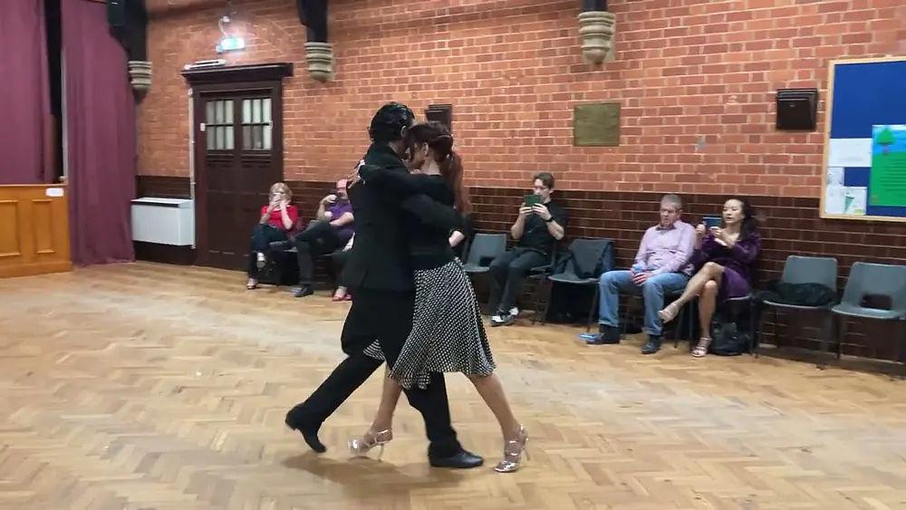 Video thumbnail for Alexandra Wood & Guillermo Torrens Demonstration after vals class at Reading Tango Club