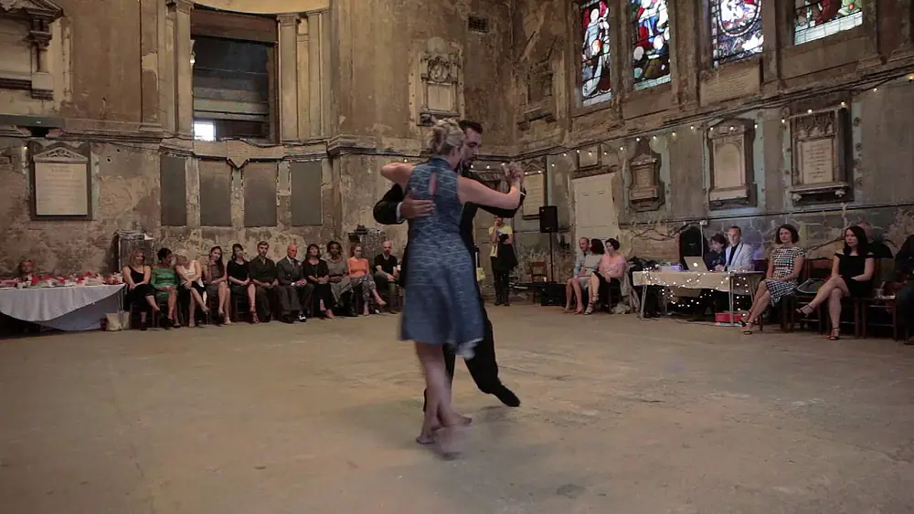 Video thumbnail for Claire Loewe and Jorge Pahl dance at the Asylum Chapel Milonga #4