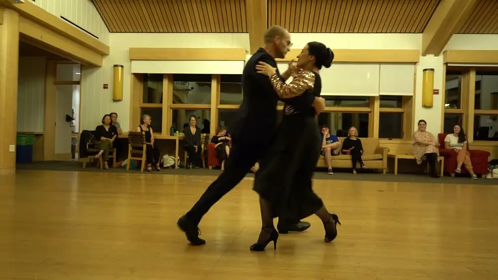 Video thumbnail for Guillermina Quiroga and Mariano Logiudice dancing to to the milonga "Payadora" at Dartmouth College.