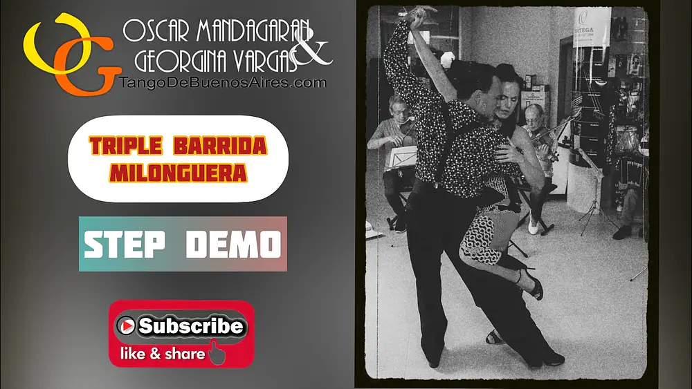 Video thumbnail for Great #MILONGUERO step Triple circular BARRIDA Georgina Vargas Oscar Mandagaran TangoDeBuenosAires