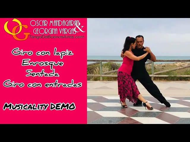 Video thumbnail for #Musicality DEMO Giro LAPIZ Enrosque SACADA Sentada #TANGO #VALS Georgina Vargas Oscar Mandagaran