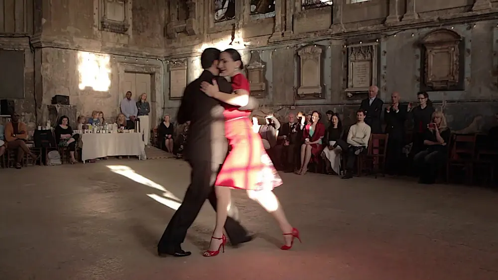 Video thumbnail for Adrian and Amanda Costa dance at Tangosouthlondon's Asylum Chapel, #3
