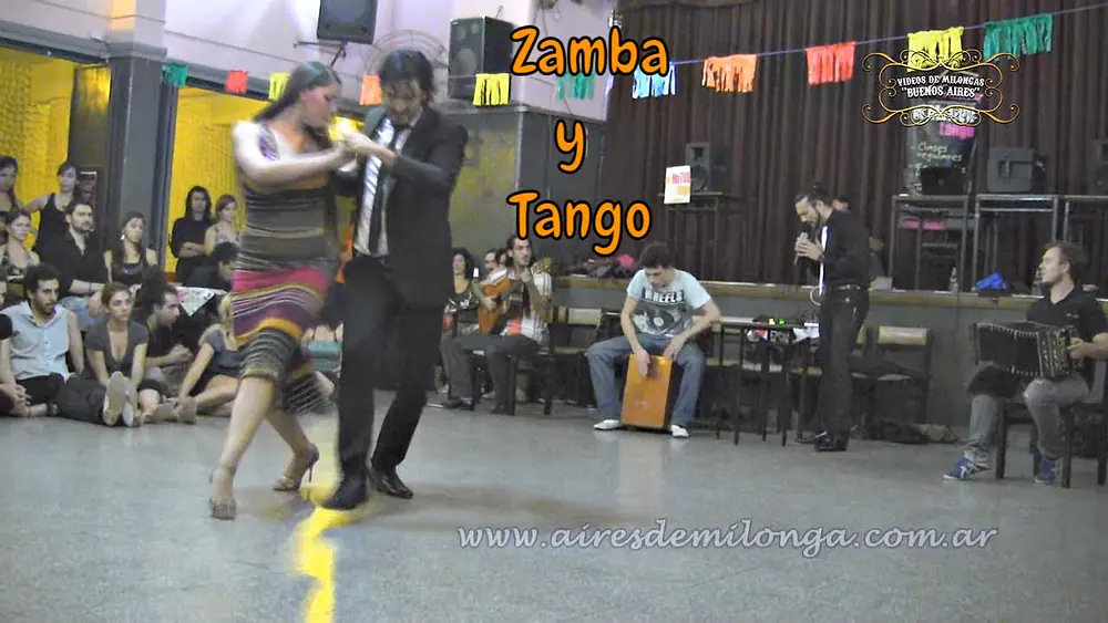 Video thumbnail for Baile de tango pasos, zamba, canto, Natasha Lewinger, Pedro Farias, milonga El Motivo, Villa Malcom