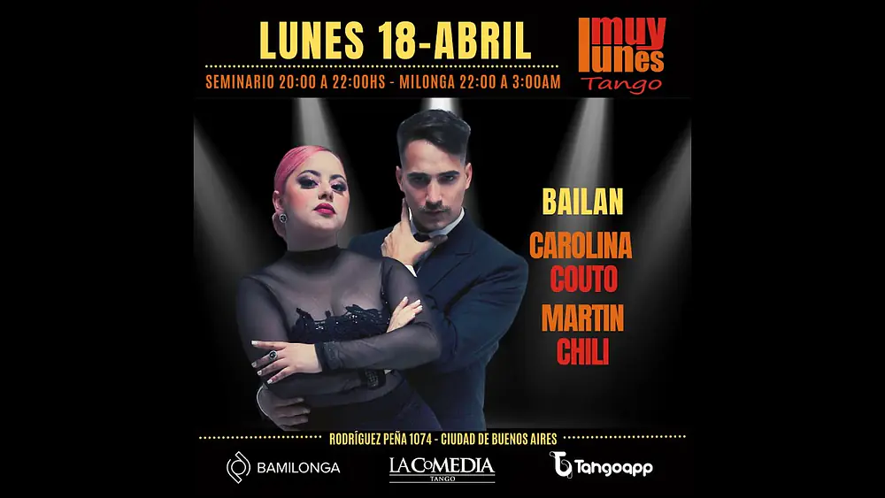Video thumbnail for Carolina Couto & Martin Chili - El Recodo - Muy Lunes Tango / Milonga Muy Lunes