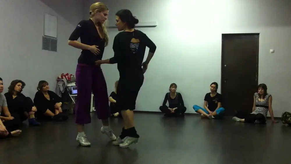 Video thumbnail for Tango technique, TTC Dana Frigoli y Sara Westin. Импровизация в технике ТТС,