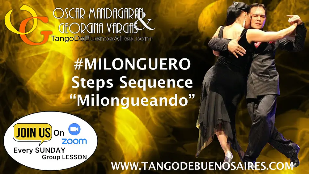 Video thumbnail for #MILONGUERO Steps Sequence Milonguenado Georgina Vargas Oscar Mandagaran Tango De Buenos Aires