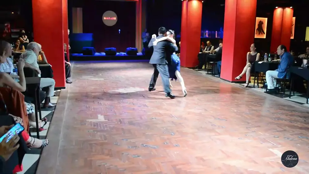 Video thumbnail for Agustina Piaggio & Carlos Espinoza en Milonga Malena - Marabu !!  1