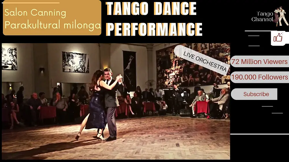 Video thumbnail for Live orchestra tango dance,  Salón Canning. Valentina Garnier. Juan Amaya, Tanguarro orchestra