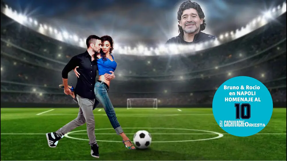 Video thumbnail for Homenaje a Diego. Bruno Tombari & Rocio Lequio en Napoli - El Cachivache canta Maradona. Tango
