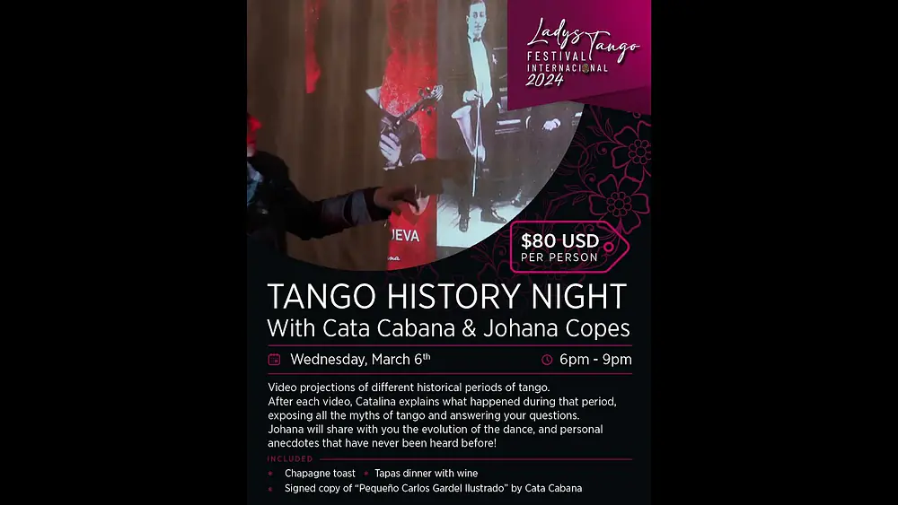 Video thumbnail for Noche de Historia del Tango con la Historiadora Catalina Cabana y Johana Copes.