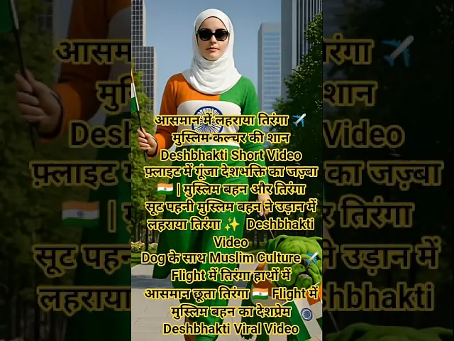 Video thumbnail of देश मेरे 🇮🇳 मुस्लिम कल्चर में तिरंगा हाथों में | Deshbhakti Short Video #viral #shorts#rashtriy geet