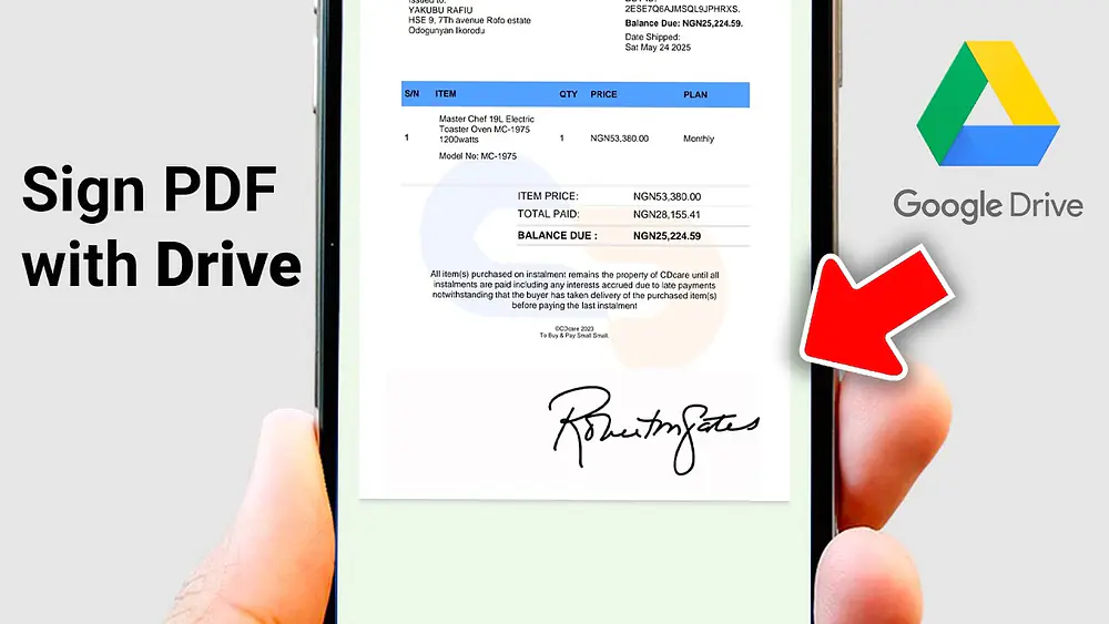 Video thumbnail of Digitally Sign PDF Documents in Google Drive on Mobile