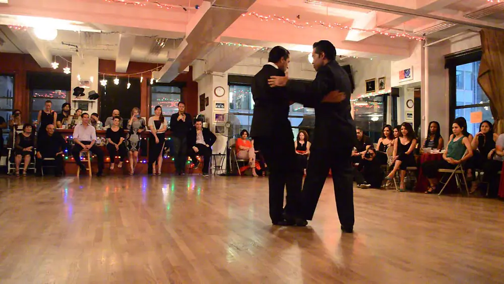 Video thumbnail for Walter Perez & Leonardo Sardella at La Romeria Milonga. Tango x3. Video #3