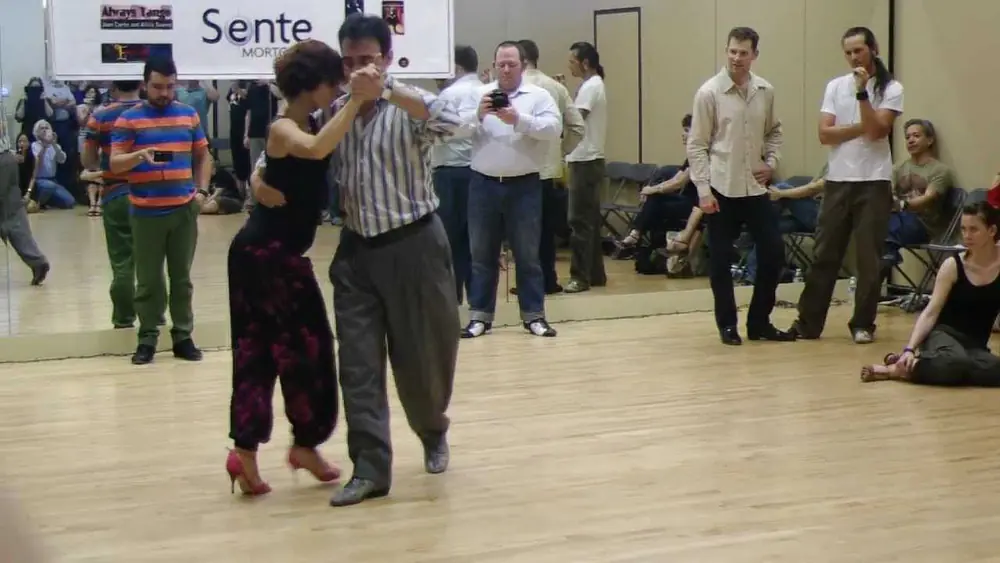 Video thumbnail for Milonga class demo by Esteban Moreno and Claudia Codega at ASTF-2012