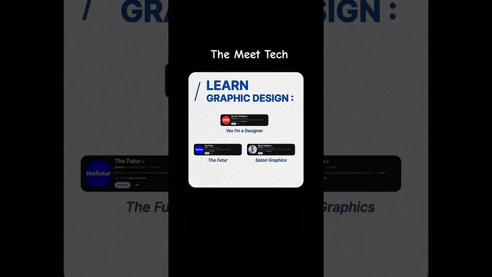 Video thumbnail of Top Best Master Channel's To Learn Graphic Design #youtubeshorts #youtube #shortvideo #shorts