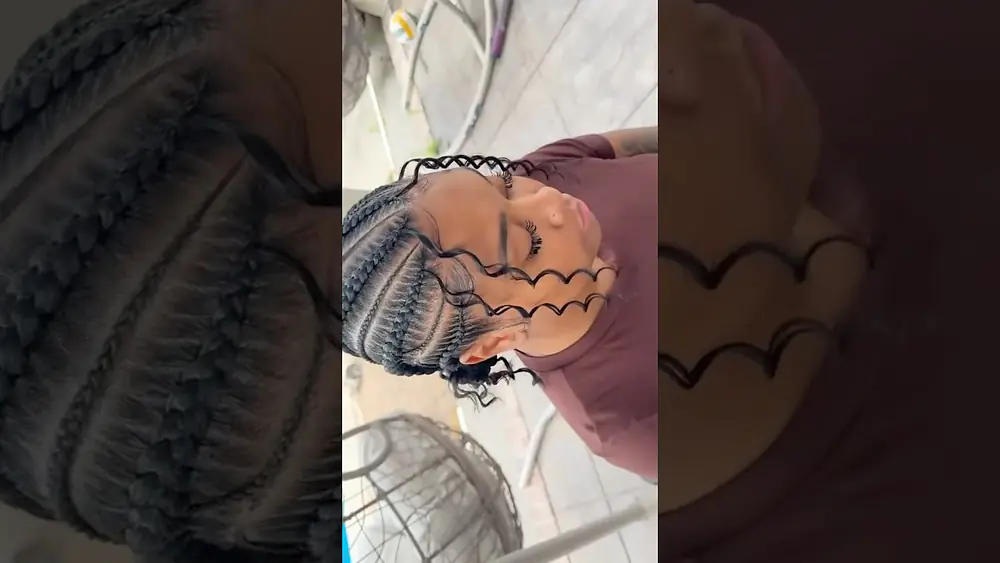 Video thumbnail of #shortsviral #braidmaids #braids #beautiful #stitchbraids #cornrows