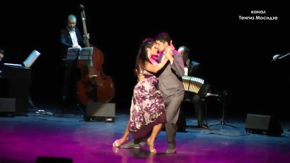 Video thumbnail for Tango. Sebastián Jiménez & María Inés Bogado with "Solo Tango" orchestra. Танго. Хименес и Богадо.