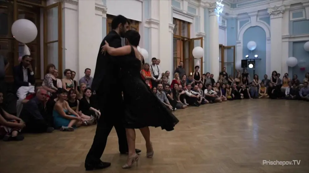 Video thumbnail for Dana Frigoli and Adrian Ferreyra, 1-3, Nevskaya Milonga 24.05.2016