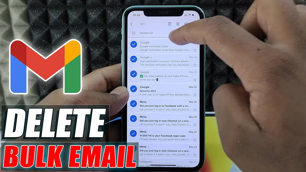 Video thumbnail of how to delete email in bulk on gmail on iphone?