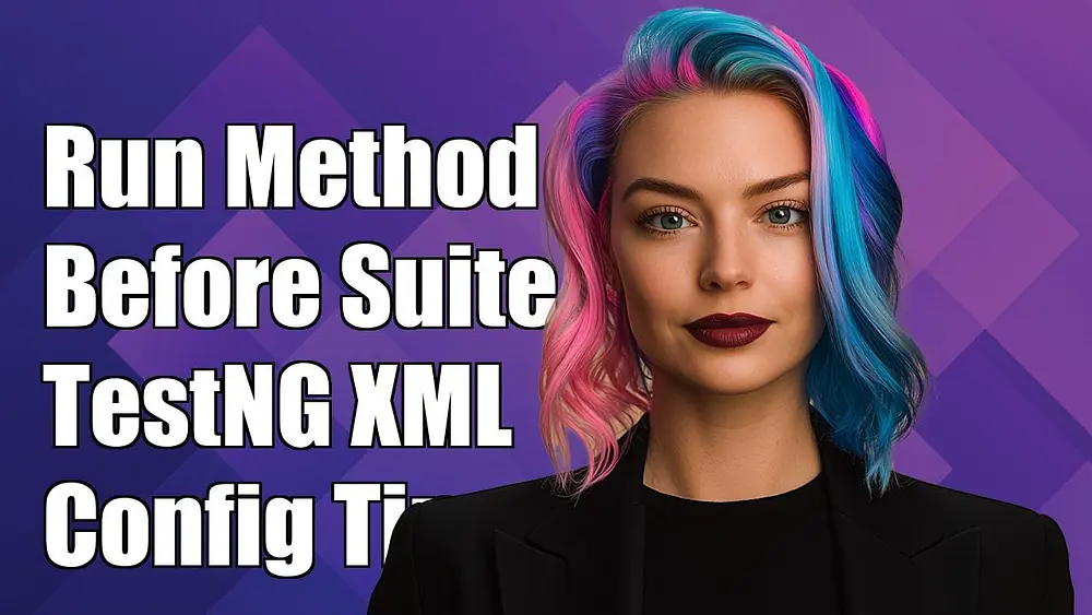 Video thumbnail of How to Run a Method Before Suite in TestNG Using XML Configuration