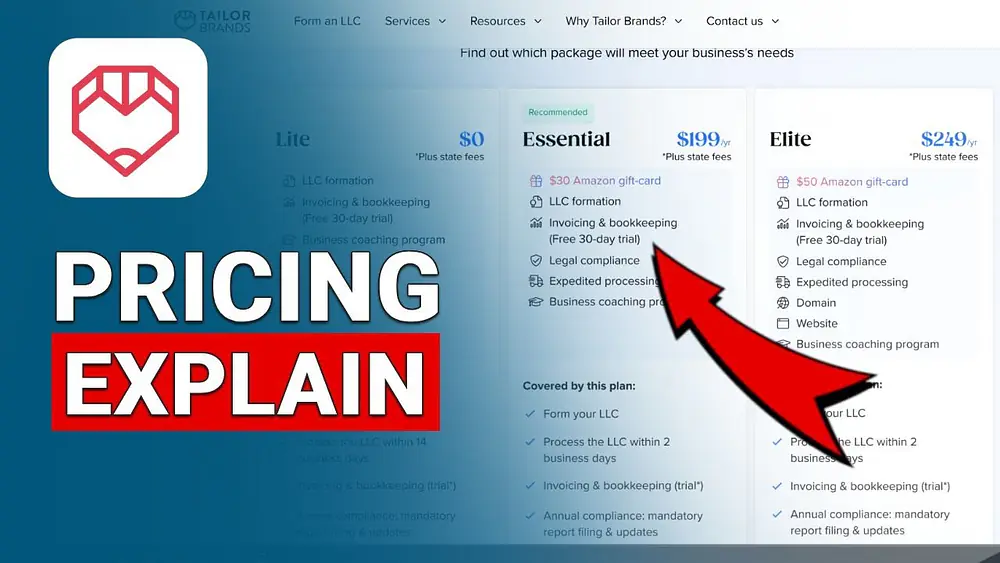Video thumbnail of Tailor Brands Pricing Explains: Everything You Need To Know!