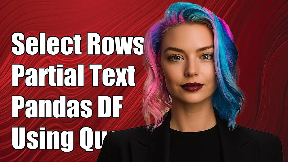 Video thumbnail of How to Select Rows by Partial String in Pandas DataFrame Using Query