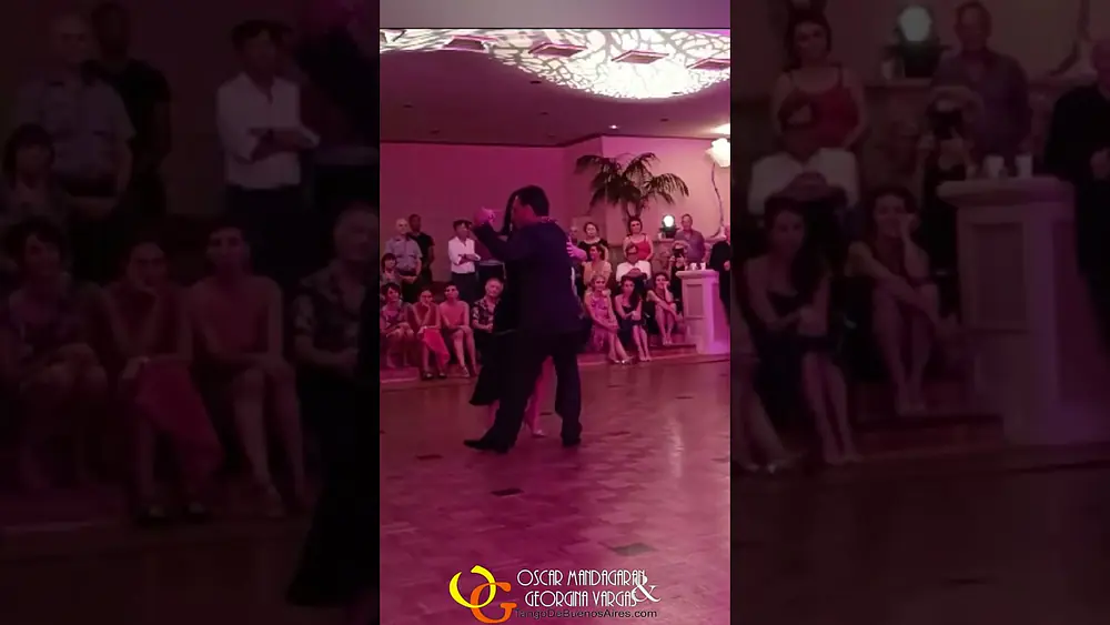 Video thumbnail for Georgina Vargas Oscar Mandagaran #dancing Festival #milonguero www.dinantango.com #tango