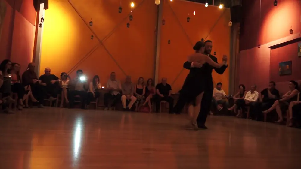 Video thumbnail for Loukas Balokas-Georgia Priskou, Campo afuera, Milonga, Rodolfo Biagi- Tangoneon milonga Creta