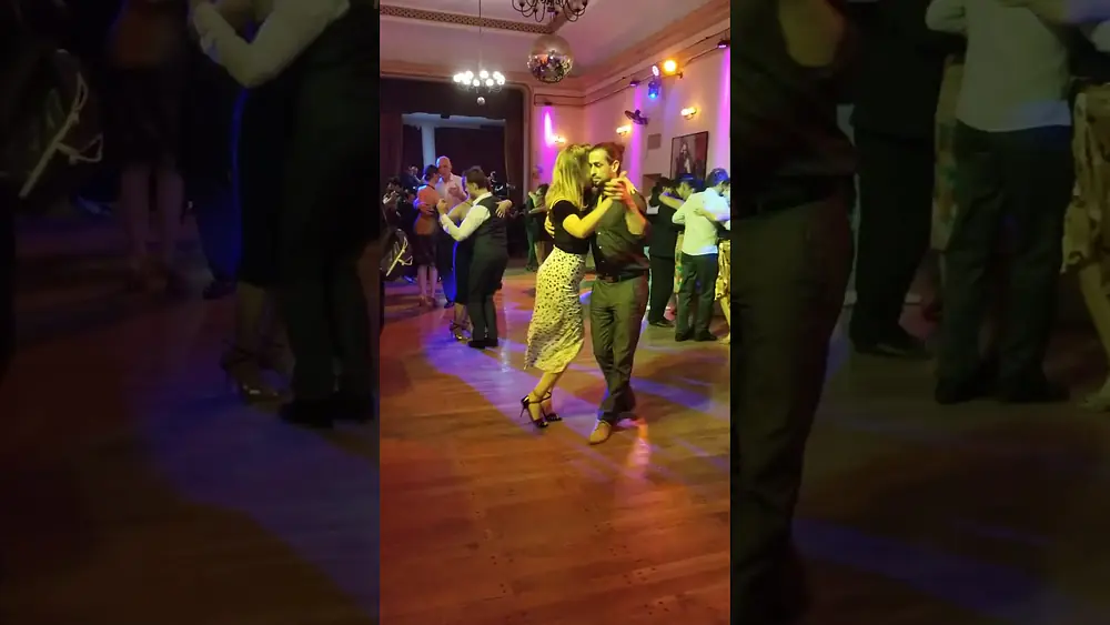 Video thumbnail for Pasos de baile de tango En Lo de Balmaceda, Ernesto Balmaceda saluda y Jana baila