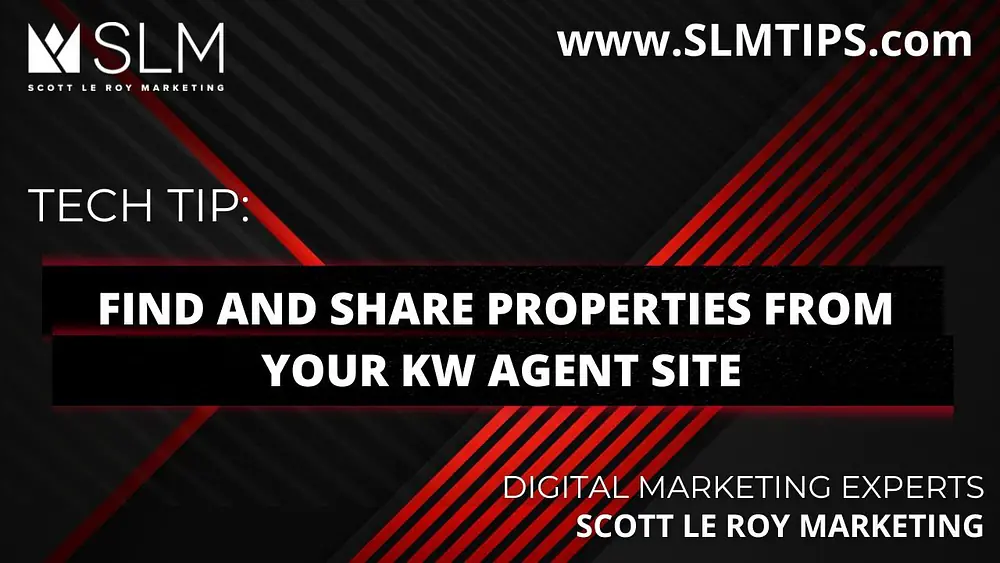 Video thumbnail of Tech Tip: Find and Share Properties from Your KW Agent Site