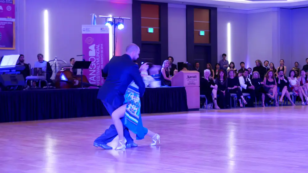 Video thumbnail for Guillermina Quiroga & Mariano Logiudice Tango Demo @ ATUSA 2018 April 1