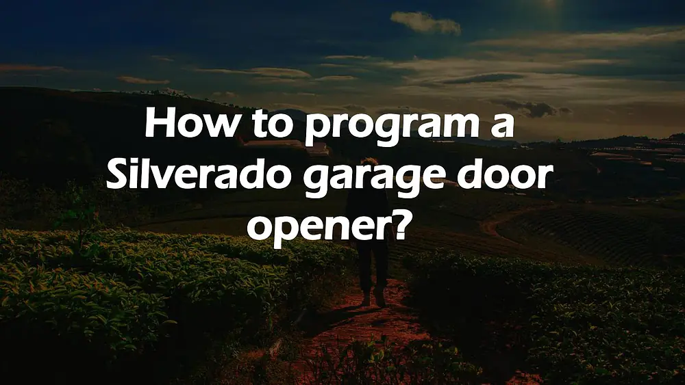 Video thumbnail of How to program a Silverado garage door opener?