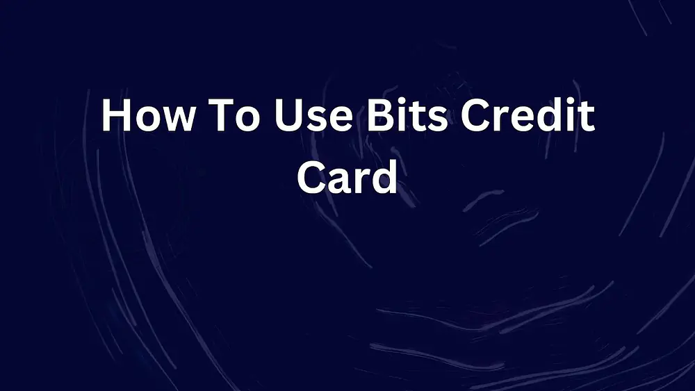 Video thumbnail of How To Use Bits Credit Card