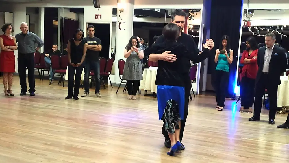 Video thumbnail for Argentine tango class: Maria Olivera & Gustavo Benzecry Saba  - Anselmo Acuña El Resero