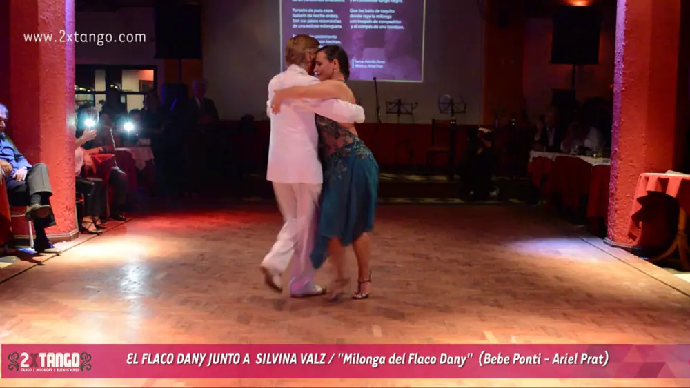 Video thumbnail for "Milonga del Flaco Dany" - bailan Flaco Dany y Silvina Valz