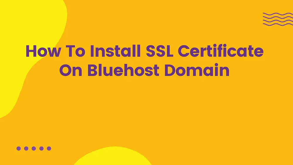 Video thumbnail of How To Install SSL Certificate On Bluehost Domain