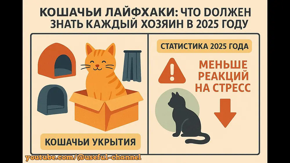 Video thumbnail of 4 гениальных лайфхака для кошек — как упростить жизнь себе и питомцу в 2025 году