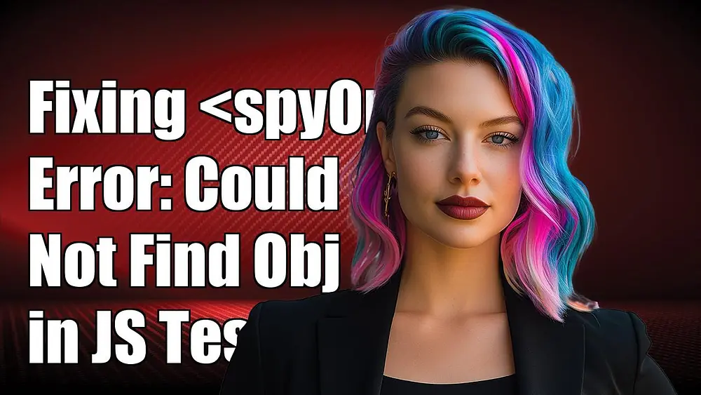 Video thumbnail of Fixing spyOn Error: Could Not Find Object to Spy Upon in JavaScript Testing
