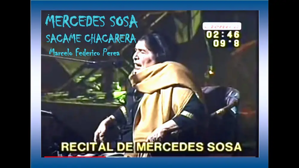 Video thumbnail for SACAME CHACARERA - MERCEDES SOSA  - MARCELO PEREA - Mar del Plata