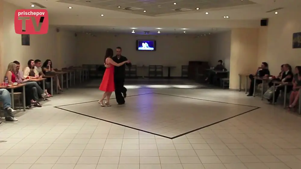 Video thumbnail for Ekaterina Nazarova & Aleksey Salienko Russia, Moscow, Milonga in rest."Le Cafe", 22.01.2010