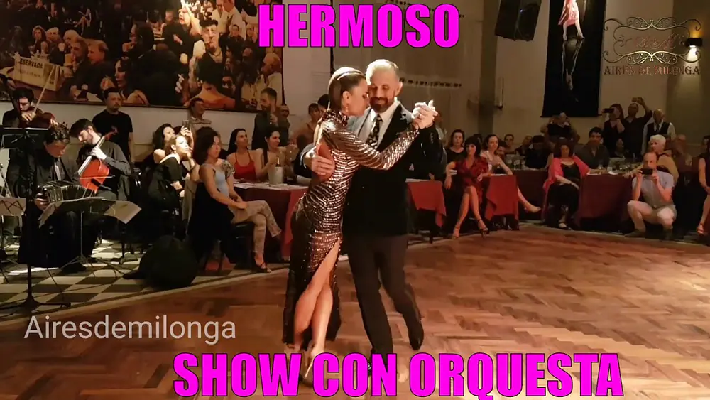Video thumbnail for Hermoso Show y Orquesta Pichuco, Julia Urruty, Claudio González, milonga Parakultural, salon Canning