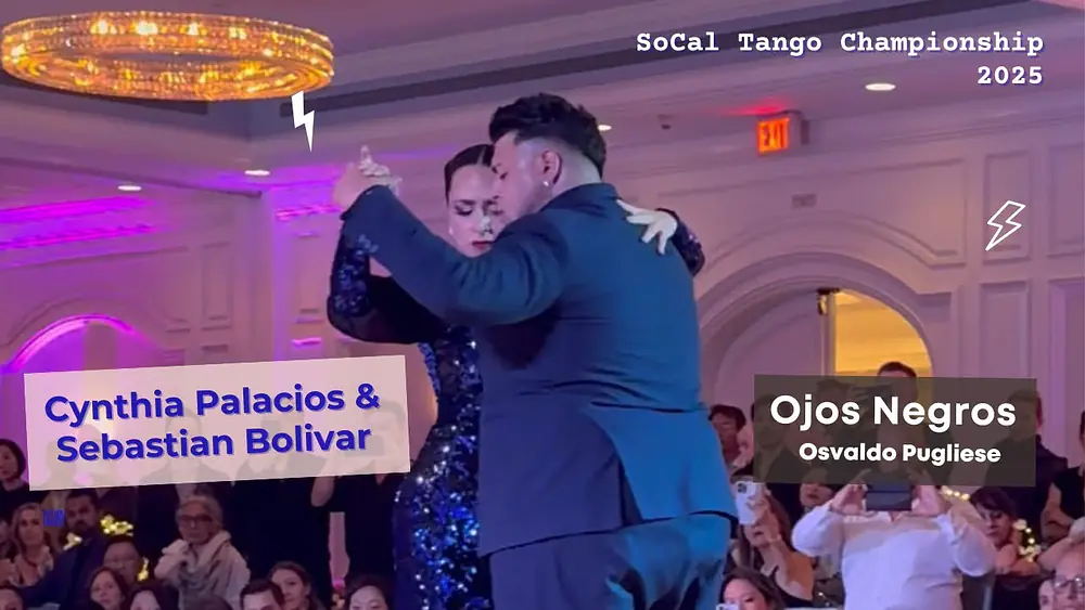 Video thumbnail for Cynthia Palacios & Sebastian Bolivar Argentine Tango to “Ojos Negros” by Osvaldo Pugliese #tango