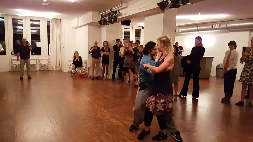 Video thumbnail for Neotango improvisation by Ezequiel Sanucci & Lydia Muller at TangoTalks